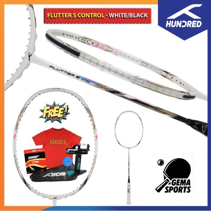 Raket Badminton HUNDRED Flutter S Control Original -MN24
