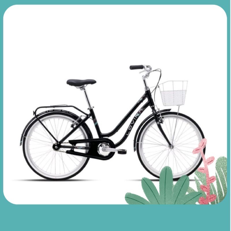 Sepeda Mini Polygon Lovina 24inch sepeda keranjang citybike Polygon sepeda anak perempuan