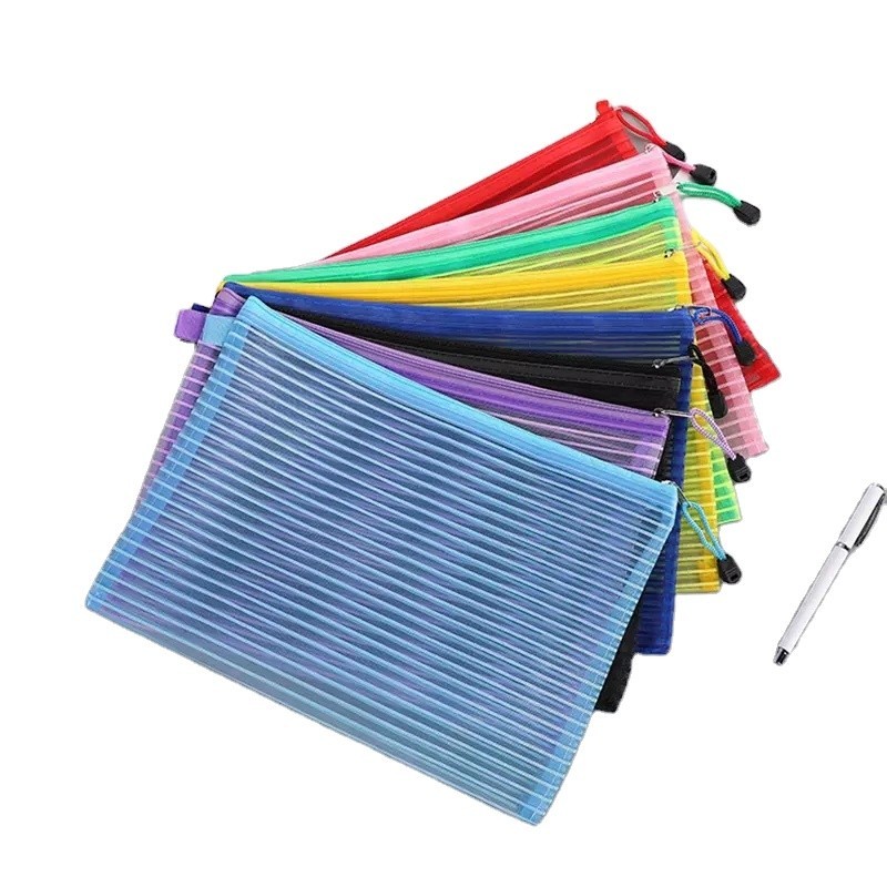 

Kustom Nilon Mesh Pena Ritsleting Dokumen Jala Folder Kantong Tas Stasioner untuk Sekolah Kantor