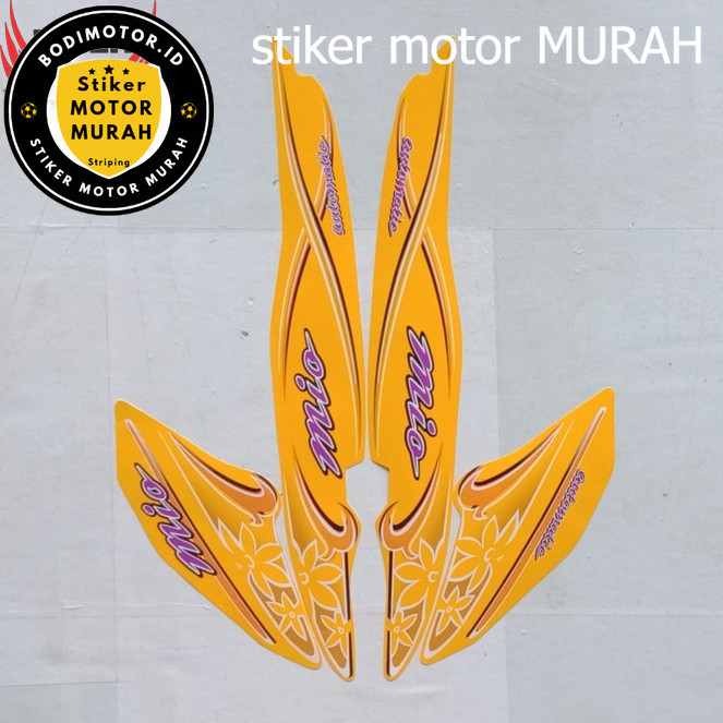 STIKER STRIPING YAMAHA MIO SPORTY 2005 MOTIF BUNGA FULL STIKER LIS BODY MOTOR MIO SPORTY 2005 STANDA