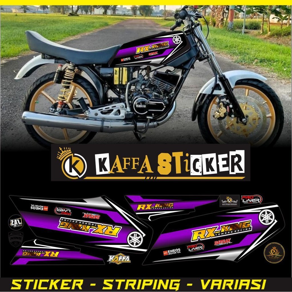 STRIPING TERLARIS Striping Rx King - Stiker Variasi List Motor Rx King Racing list ungu