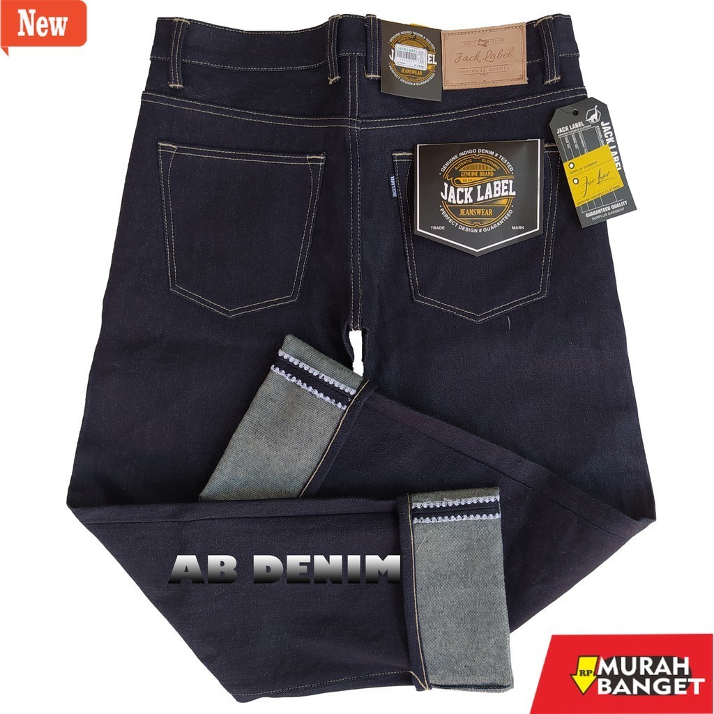 Celana denim pria- Celana Denim Selved ACCENT Original Jack label 14 oz