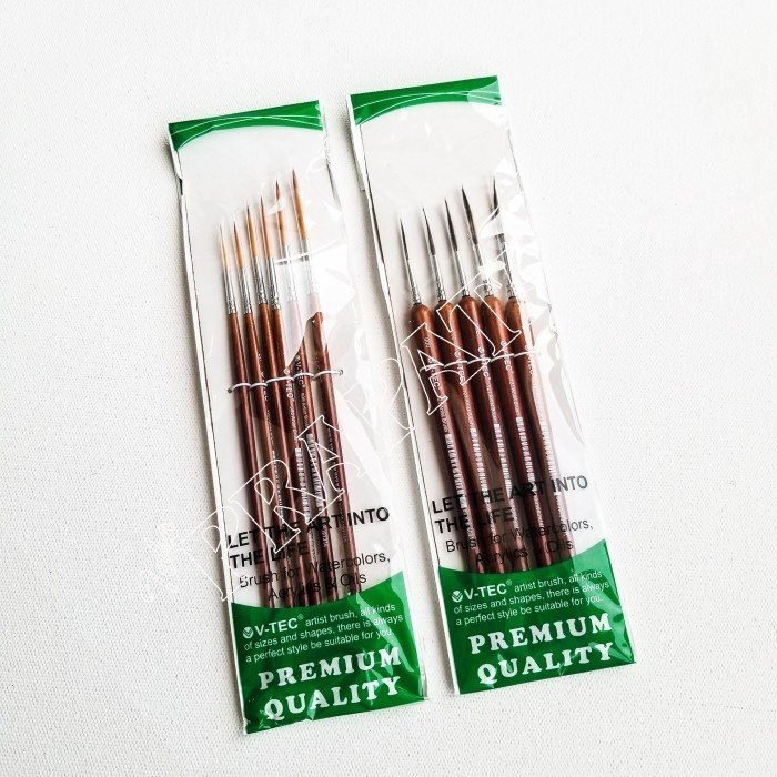 

Kuas Lukis Liner V-TEC set 6 pcs VT996/6 / V-TEC Paint Brush