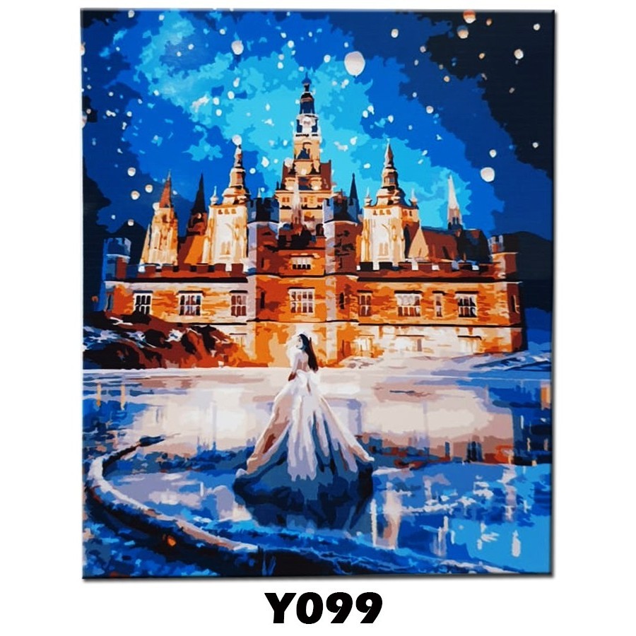 

METH 50X40CM PAINT BY NUMBER PAINTING BY NUMBERS DIY LUKISAN ACRILY - Y003, TANPA FRAME