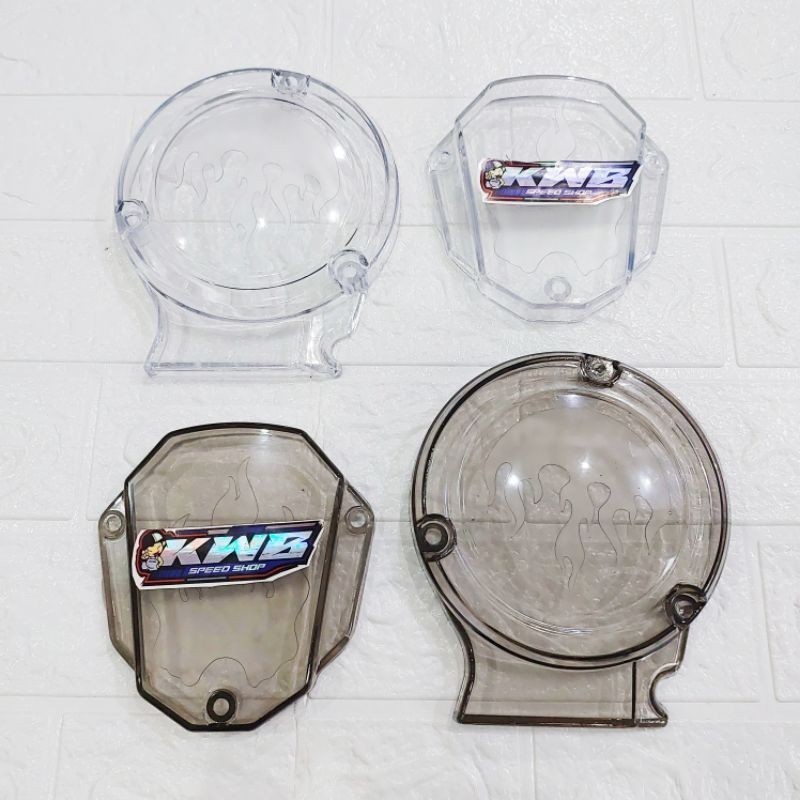 TUTUP KALTER KIRI TRANSPARANT YAMAHA RX KING COVER BAK MAHGNIT KOPLING TRANSPARANT RIBEN / BENING YA