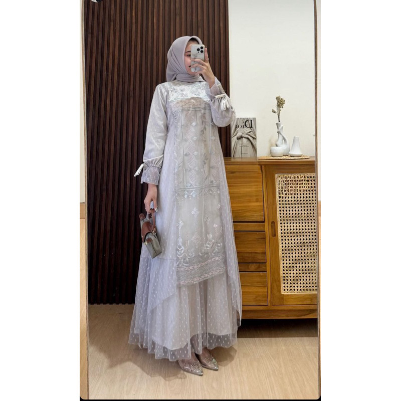 JOA89 (READY STOK SIAP KIRIM/BISA COD )DRESS MAYURA BY NOVII SHOP/dresspesta/dresskondangan/dressbro