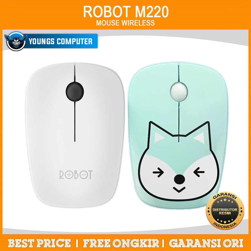 Mouse Wireless ROBOT M220 2.4GHz USB Cherry Scroll Optical 1600DPI