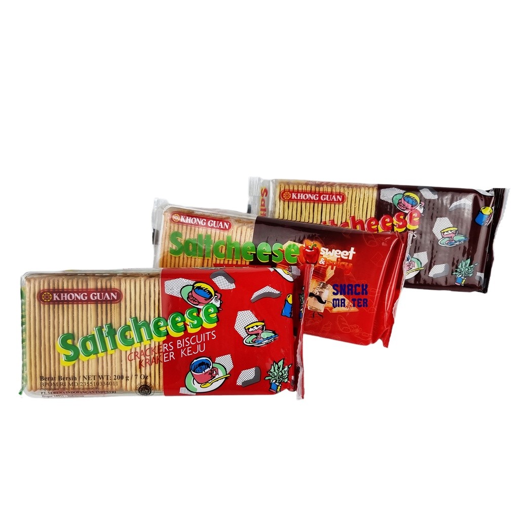 

Khong Guan Saltcheese Crackers Biscuits - Netto 200 gr