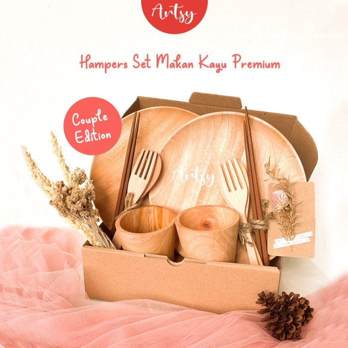 

[[Promo!!!]] Kado Pernikahan / Hampers Alat Makan Kayu Set / Wedding Gift - custom