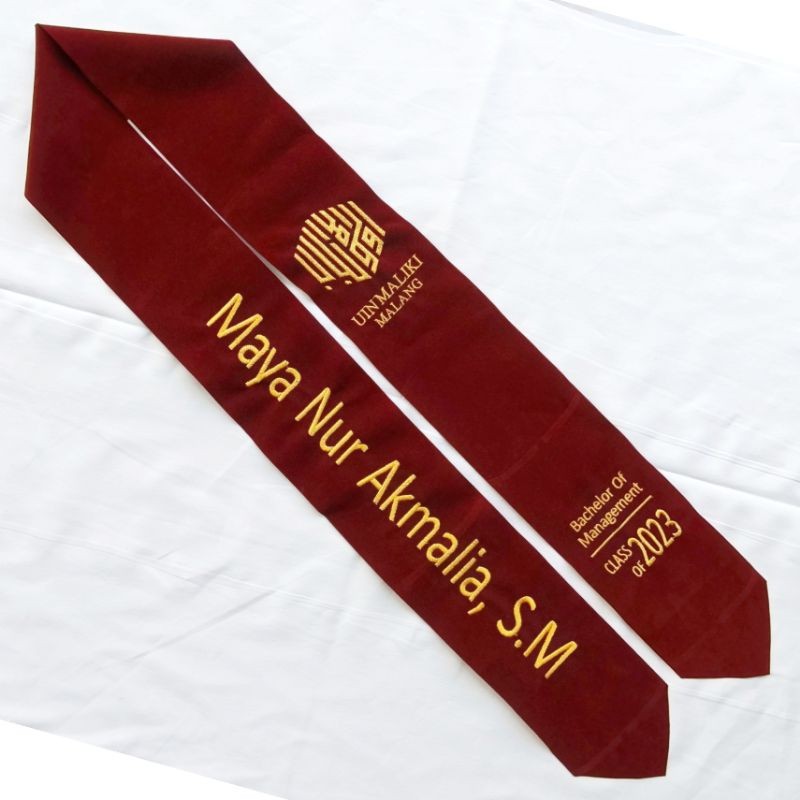 (ready 2 lapis) Selempang Wisuda Leher / Selempang Wisuda 2 sisi / Selempang wisuda Kalung / Selempa