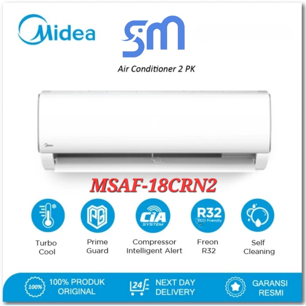 AC Midea 2 PK MSAF-18CRN2X 18CRN2 MSAF18CRN2X