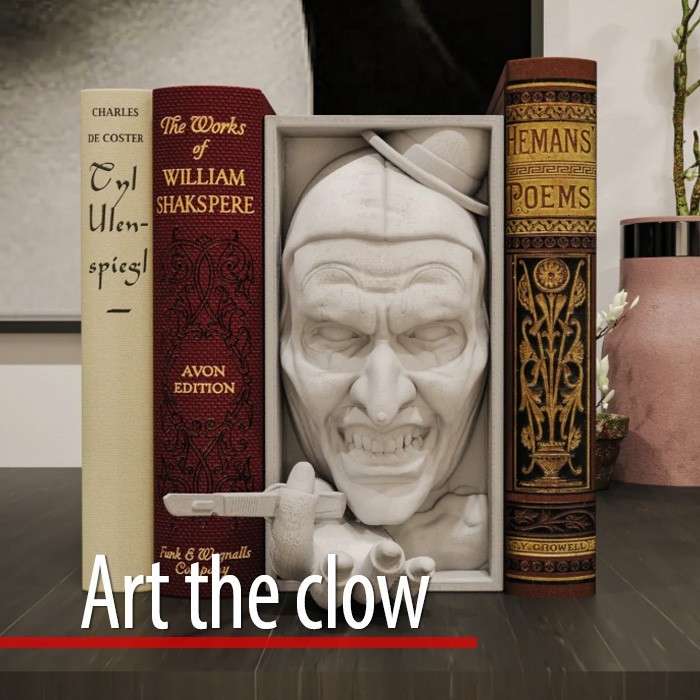 

Book Nook 3D Pembatas Buku Bookend Bookshelf End Shelf DIY Insert Art the clow Billy the puppet Grinch Pale man Predator The creeper Xenomorph