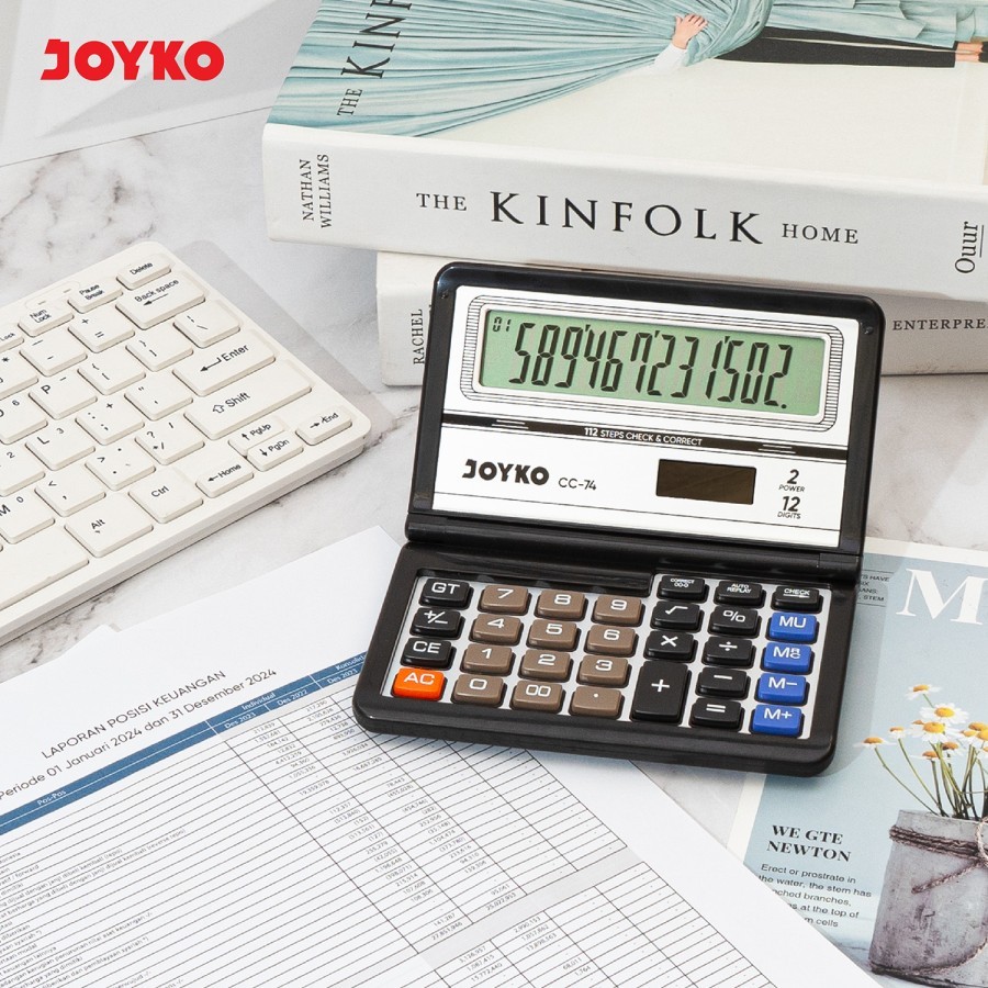

HJK KALKULATOR CHECK & CORRECT JOYKO CC-74 - Calculator Lipat Saku CC74 BIG LCD