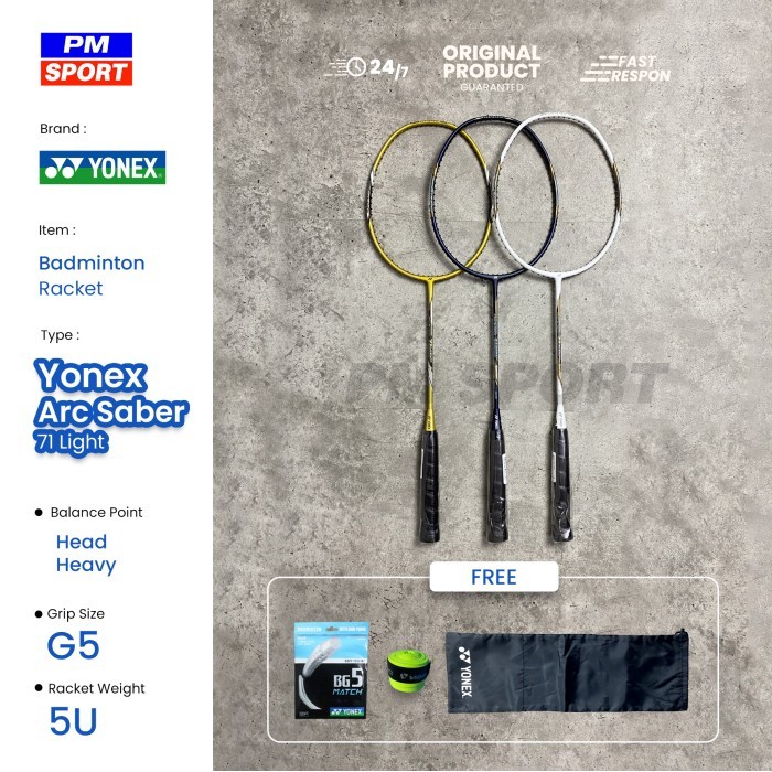 Raket Badminton / Bulutangkis Yonex Arcsaber 71 Light Rudi Hartono - Navy/Blue