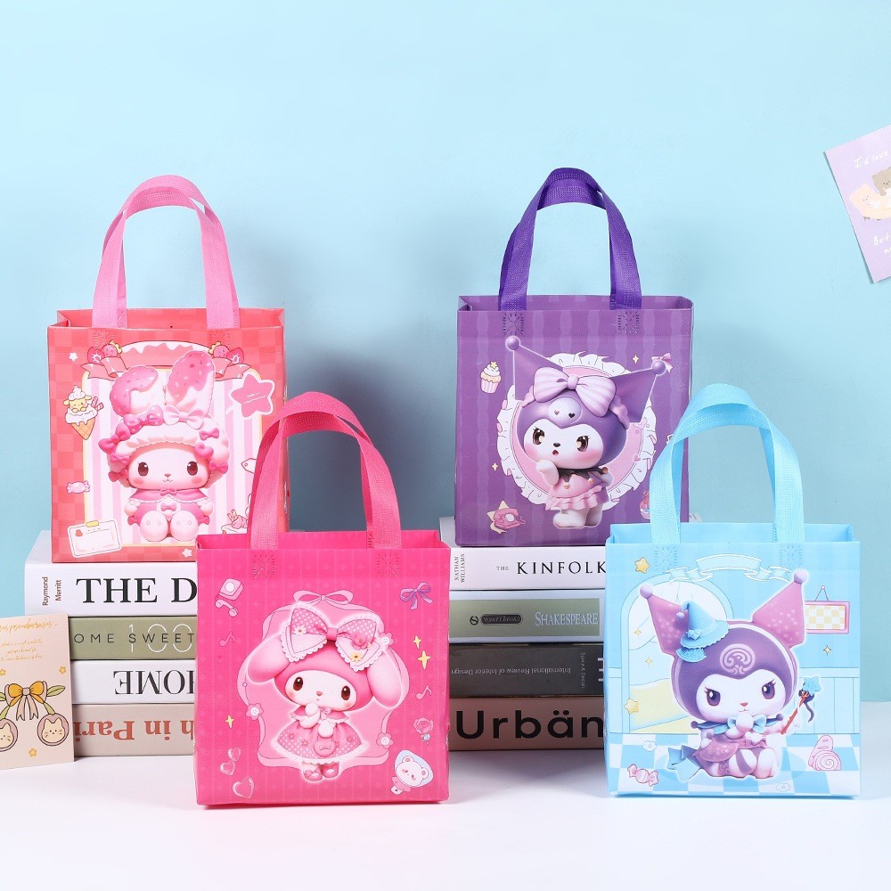 

[Satuan] Tas Non Woven motif Sanrio Kuromi Cinnamoroll/ Tas Anti air goodiebag tas ultah anak sekolah
