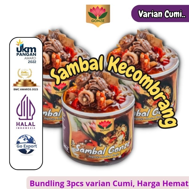 

MAREKI - Sambal Cumi 3pcs Premier 140 gram / sambel cumi honje kemasan premier