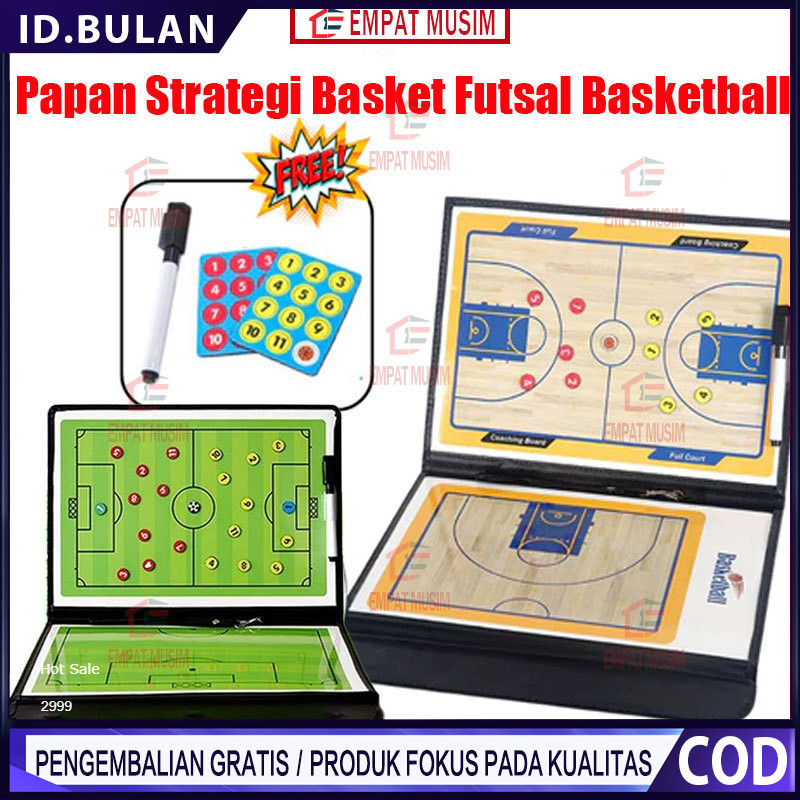 Papan Strategi Basket Strategy Board Futsal Pelatih Basket Papan Taktik Pelatihan Basket BasketBall 
