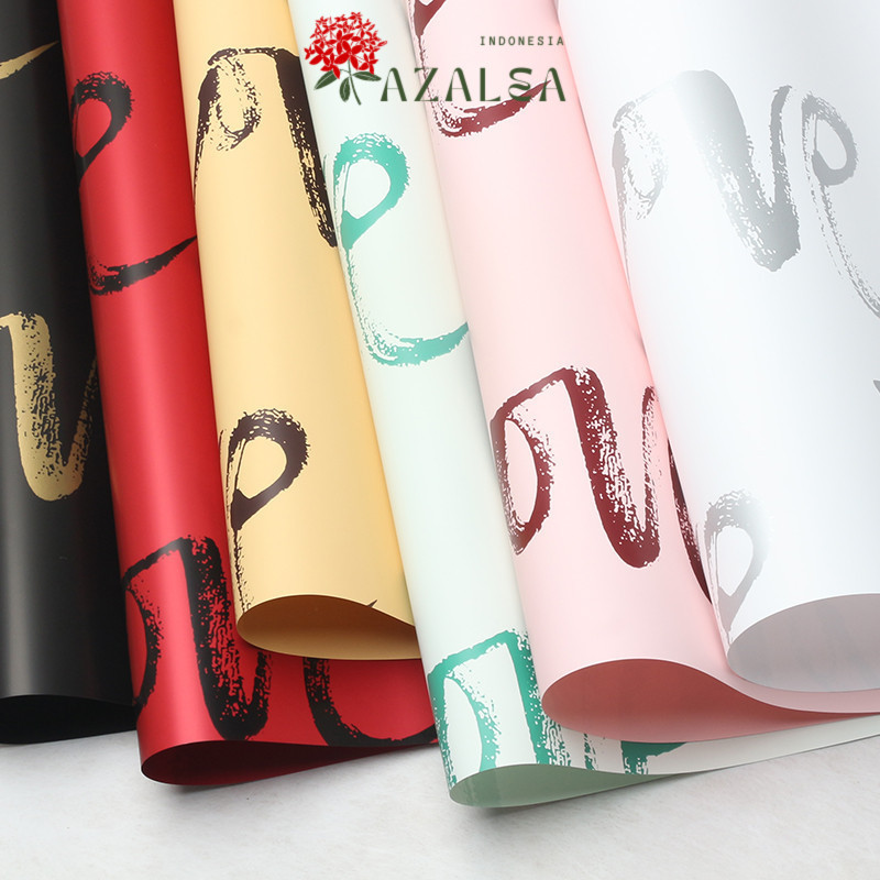 

AZALEA - FL48 TULISAN LOVE Kertas Bunga Paper Buket Motif Cellophane