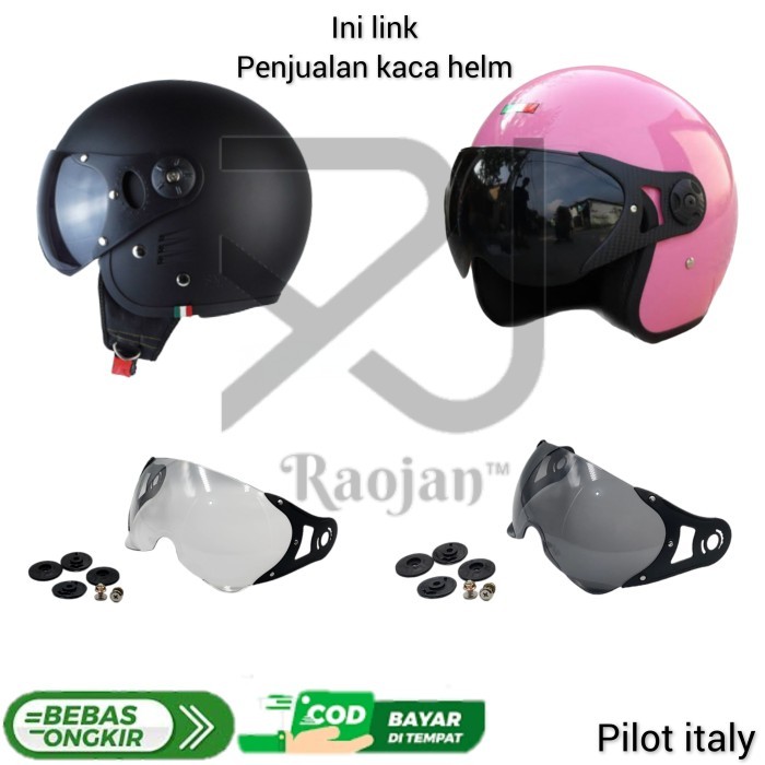 Kaca helm Bogo Pilot Italy Visor helm Bogo Pilot Retro italy