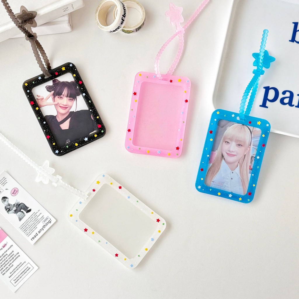 

YOU-Photocard Holder 2 sisi 2 side kpop Transparent Clear Acrylic Id Card Acrylic Frame Bingkai foto cahol termurah