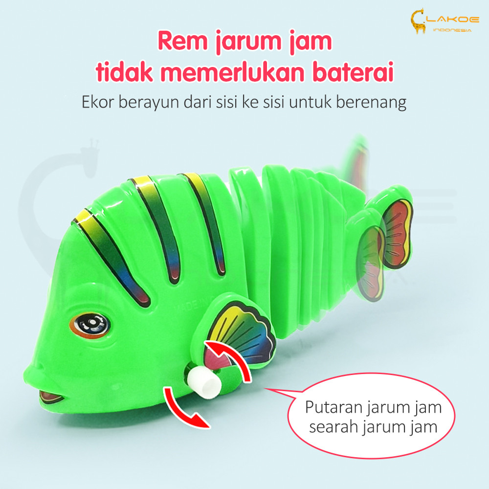 BESTPROMO LAKOE Mainan Anak Ikan Bergerak/Menggoyang Ekor Mainan Ikan/Mainan Edukasi Bayi
