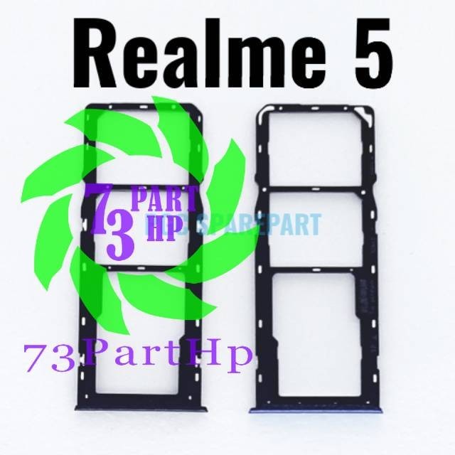 NEW Original Simtray Realme 5 - RMX1911 - Tempat Simcard Simlock Sim Lock Slot Card Tray Ori - 73par