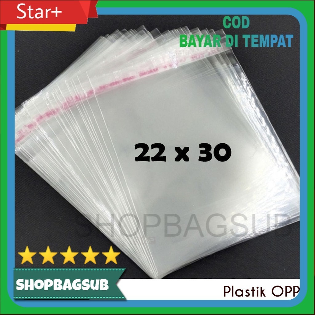 

KANTONG PLASTIK OPP LEM 22 X 30 CM 100PCS