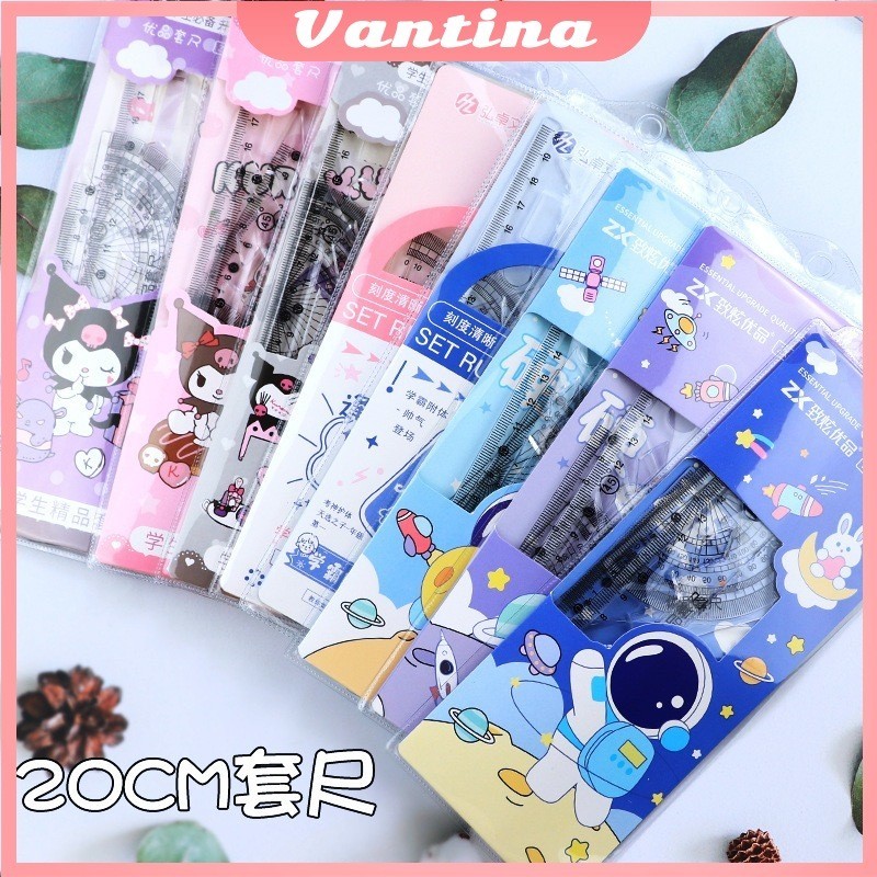 

Penggaris Set 20cm Ruler Lengkap Karakter Lucu 4 in 1 murah