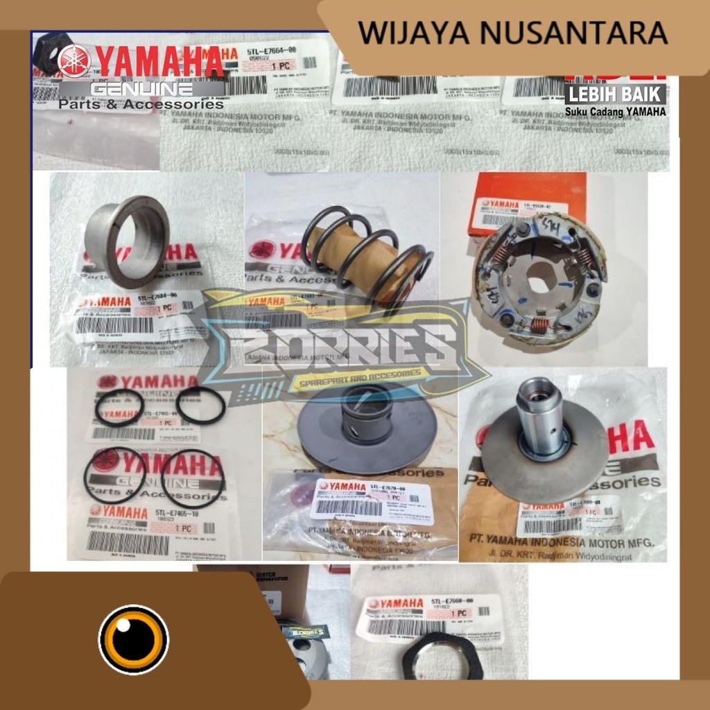 paket pully belakang set mio sporty smile soul fino ori ygp original yamaha puli pulley kopling set