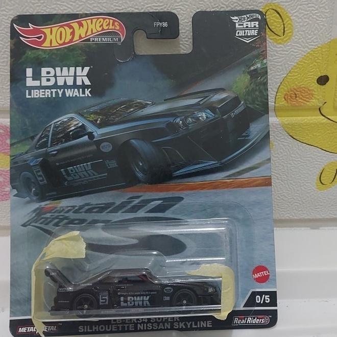 Rare Hot Wheels Premium Chase Nissan Skyline R34 Lbwk Mountain