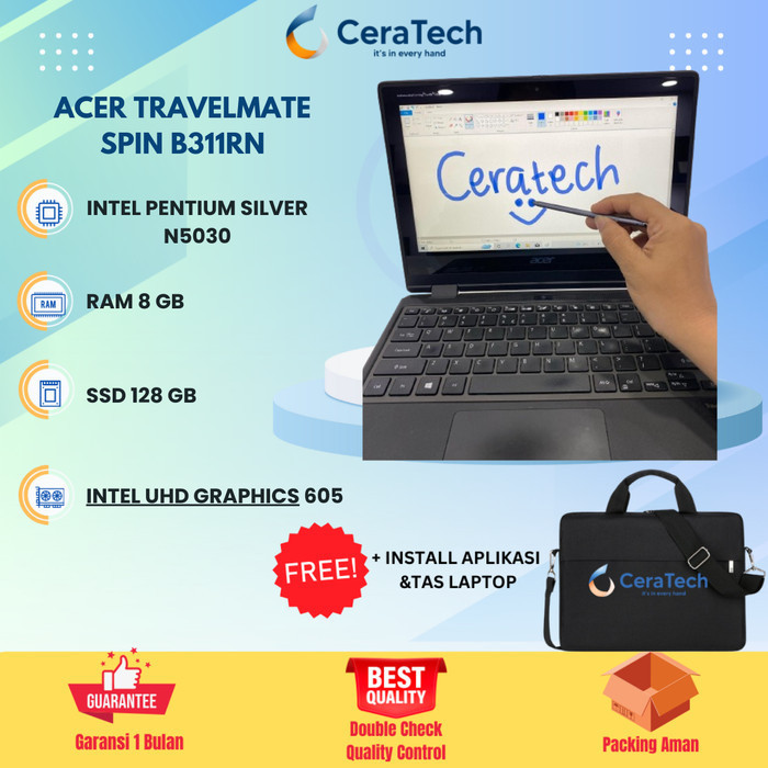 Laptop Acer Travelmate Spin B311rn-31 Intel N5030+Pen Ram 4 Ssd 128 Gb