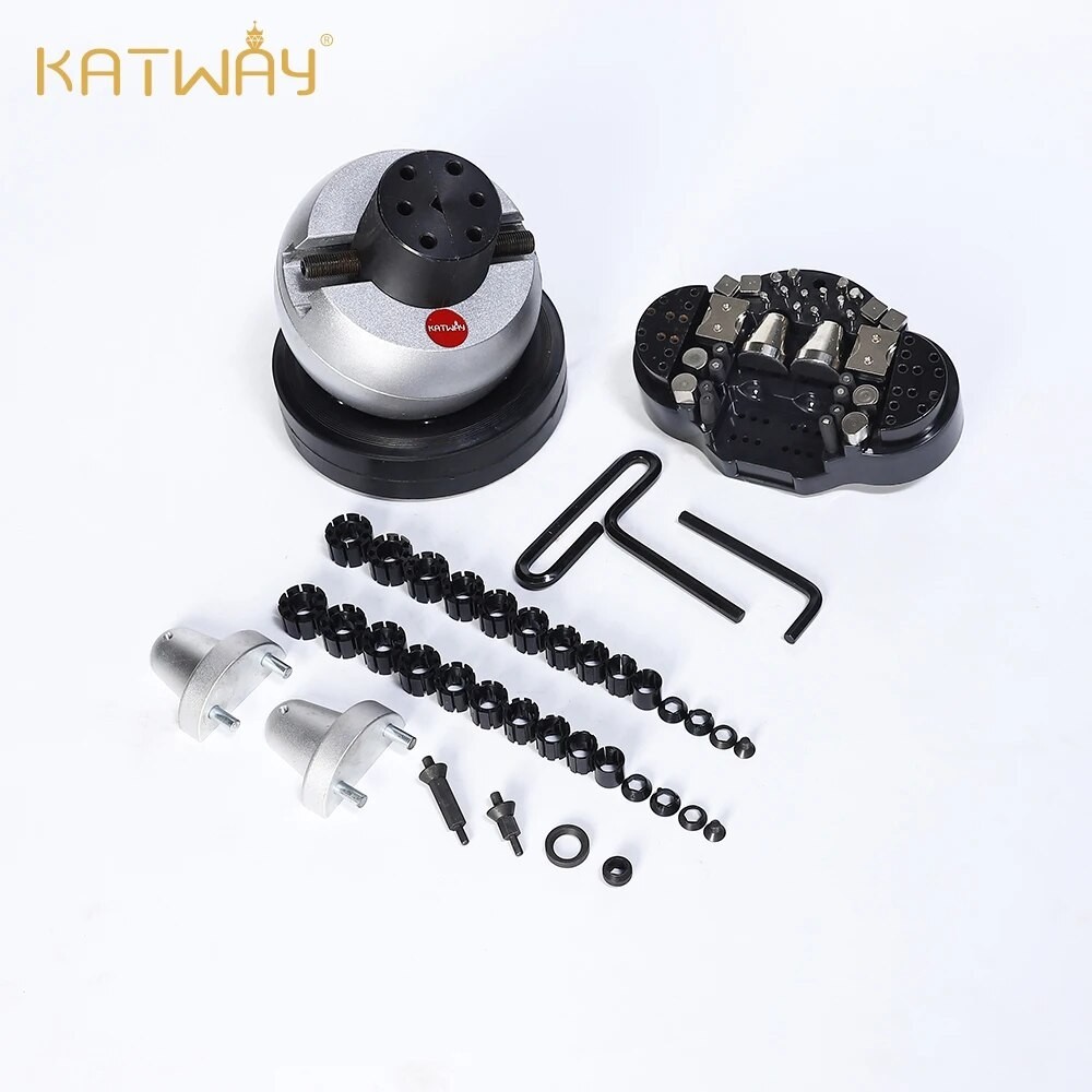 KATWAY Standard Jewelry Engraving Ball Vise 10kg Block with 30 Attachments grs Microblock Ball Vise 