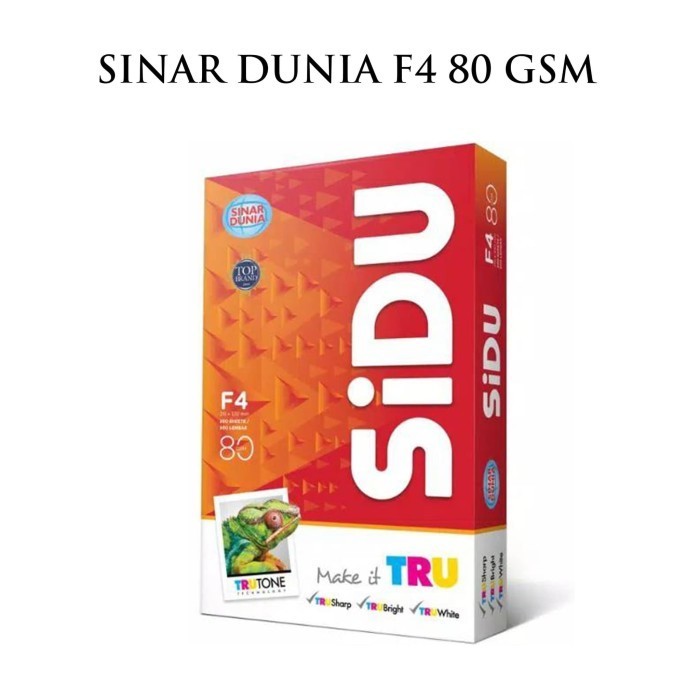 

Kertas Fotocopy HVS Sinar Dunia SIDU F4 Folio 80 Gram Gsm Gr 80Gr