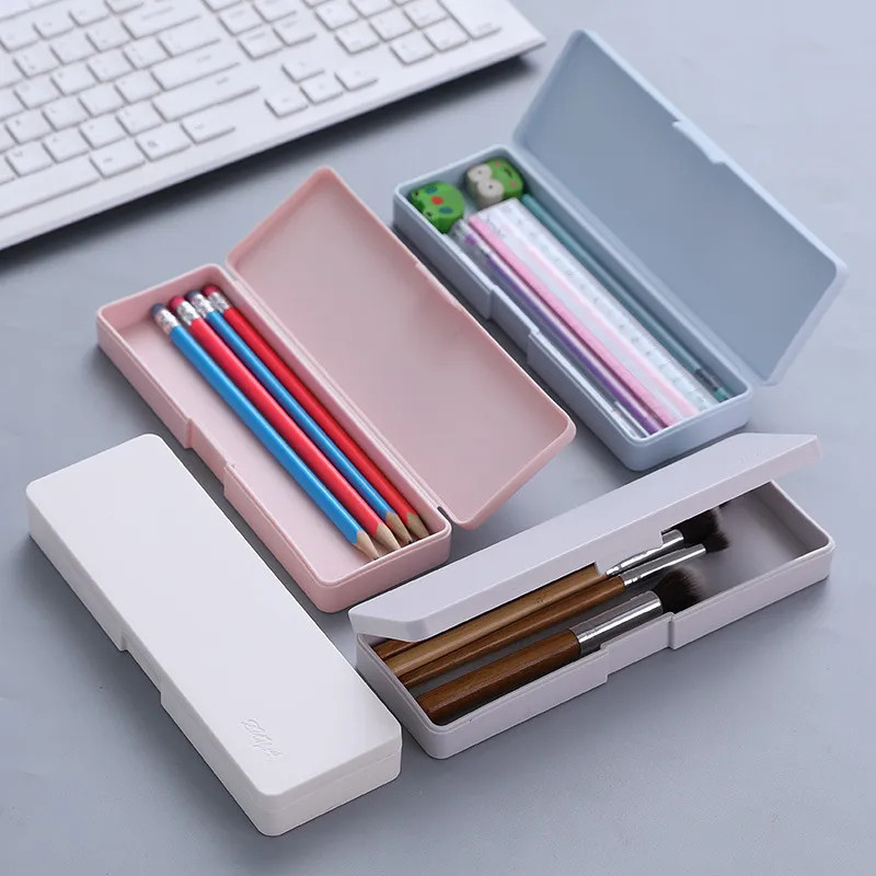 

(HASANS HOME)Kotak Pensil Polos / Tempat Pensil Minimalis Aesthetic / Tempat Pensil Anak Anak / Pencil Case Pastel Polos 01 19.3*6.3*2