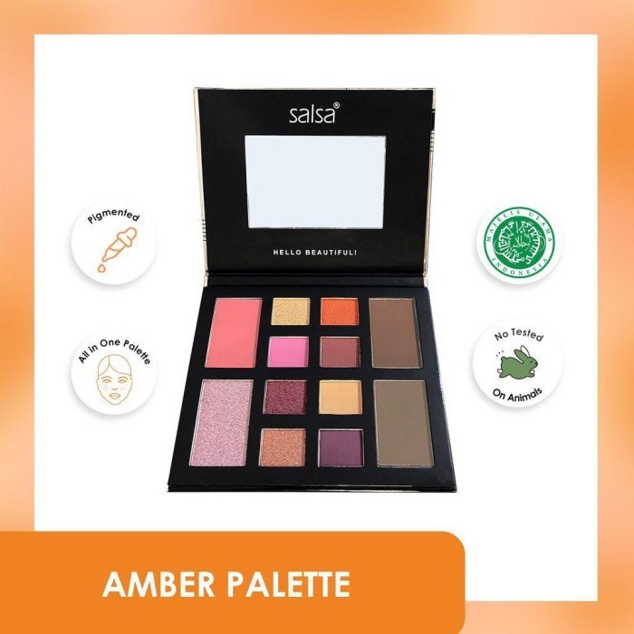 (NEW) -SALSA Rhapsody Amber | Classic Face Palette - Palet Eyeshadow / Blush - Amber Palette