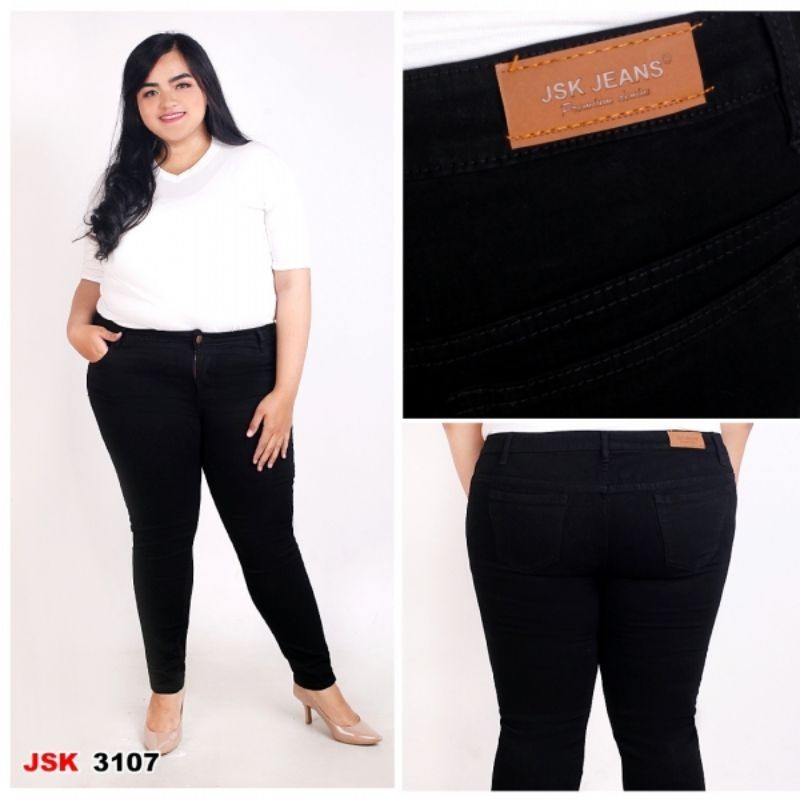 Size 35-42 [3 WARNA] Celana Skinny Polos Jumbo Softjeans Wanita Stretch Melar JSK JEANS soft highwai