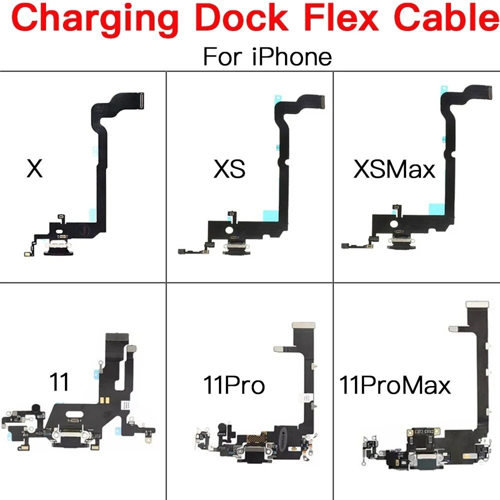 Charger Charging USB Port Dock Connector Flex Cable Replacement Parts For iPhone 11 Pro X XR XS Max