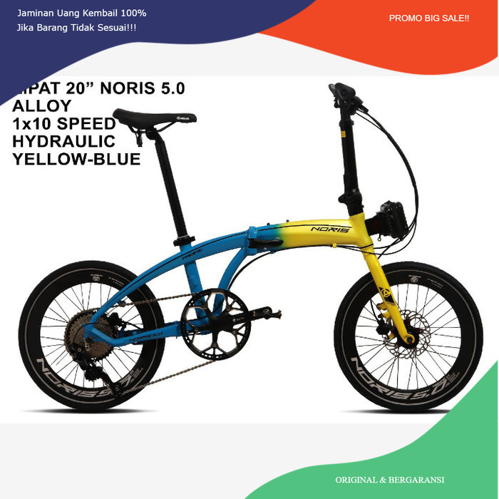 PROMO FLASH SALE sepeda lipat 20" PACIFIC NORIS 5.0 REM HYDROLIC 10 SPEED