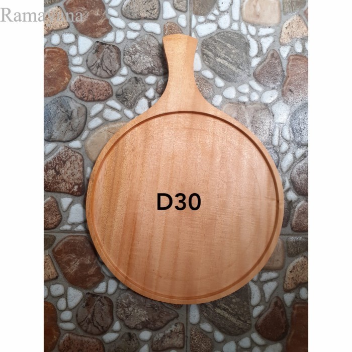 

Talenan Kayu Pizza/ Tatakan Pizza / Tatakan Penyajian Pizza Coakan d30 - Coakan d30 Jati Murah