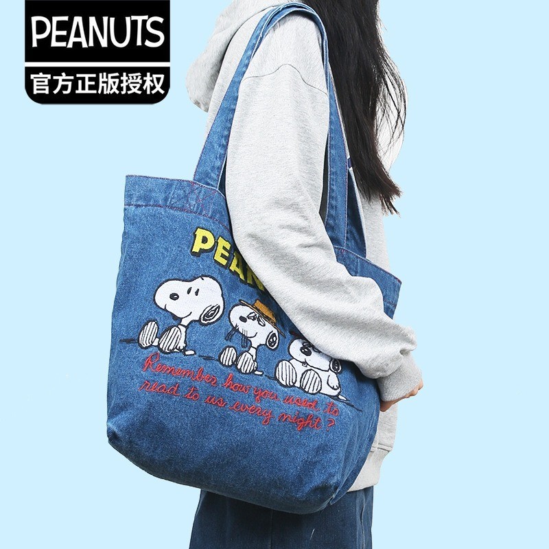 snoopy jeans bag tas jeans snoopy