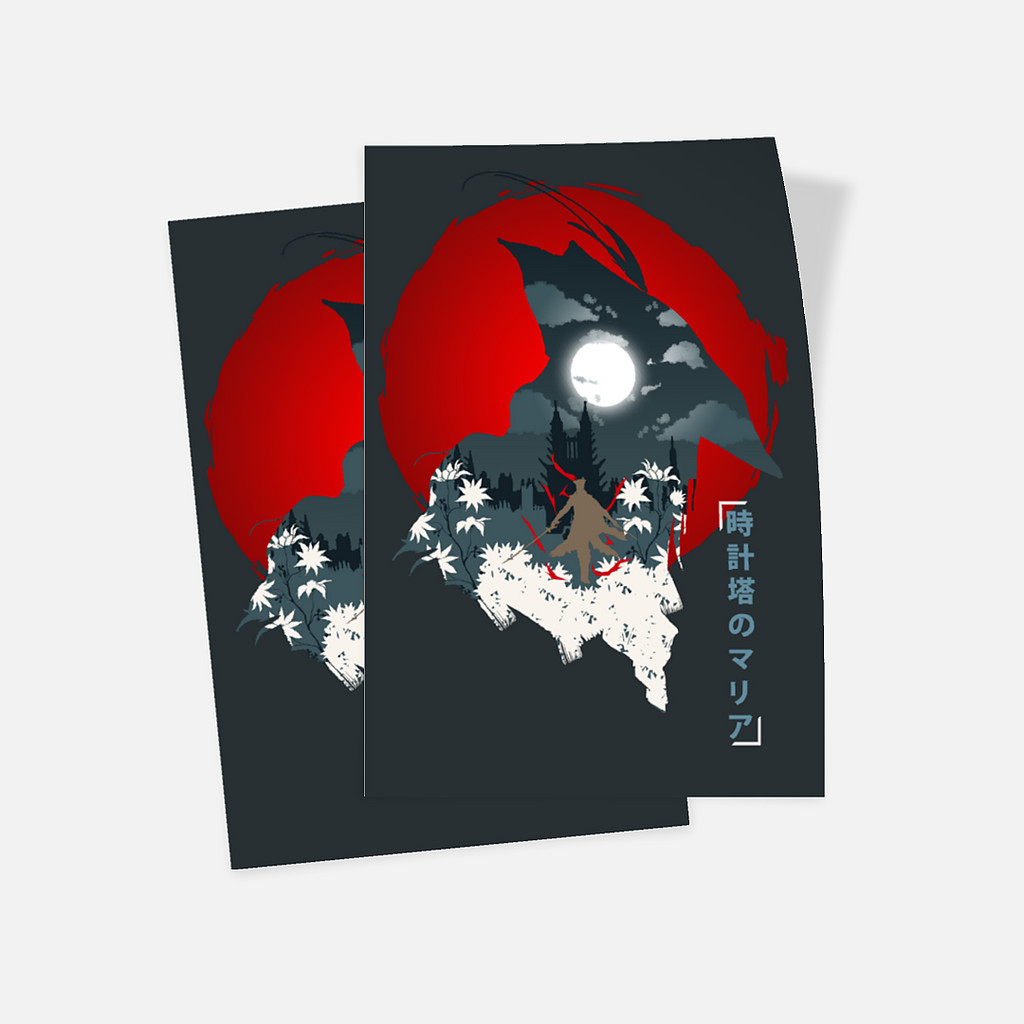 

Glossy Sticker - Set of 2 Video Game - Bloodborne lady maria