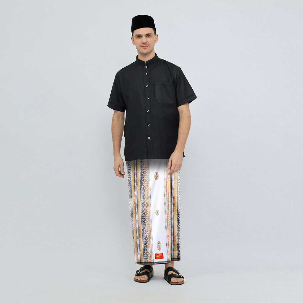 Sarung ATLAS Infinity Jacquard Warna Putih Olive