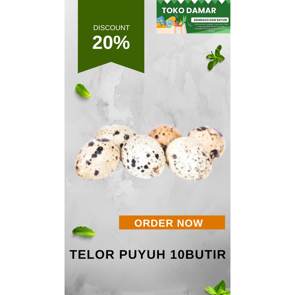 

Telur Puyuh/Telur Puyuh Mentah 10 butir