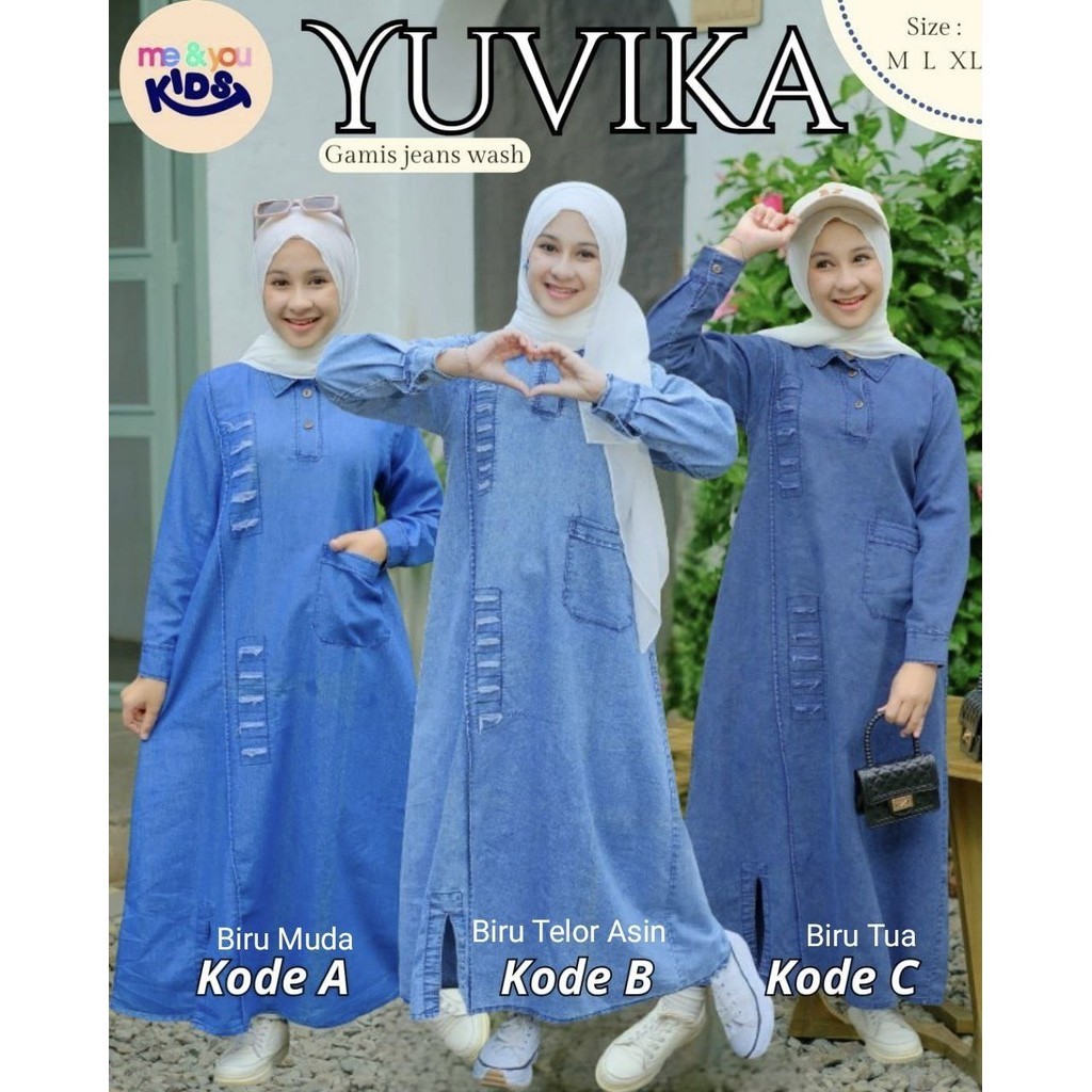 Gamis Jeans Wash Yuvika Me & You Kids