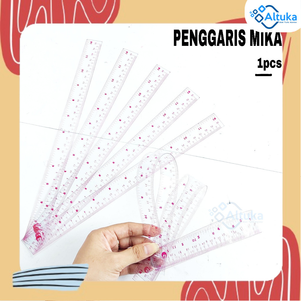 

(1pcs) Penggaris Mika Lentur 30cm Murah