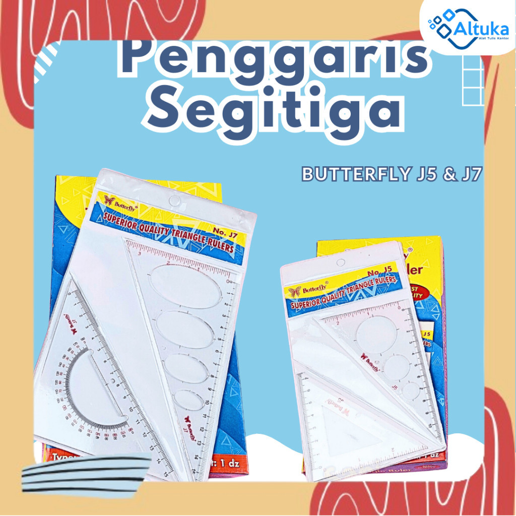 

Penggaris Segitiga Butterfly / Set Triangle Ruler Butterfly