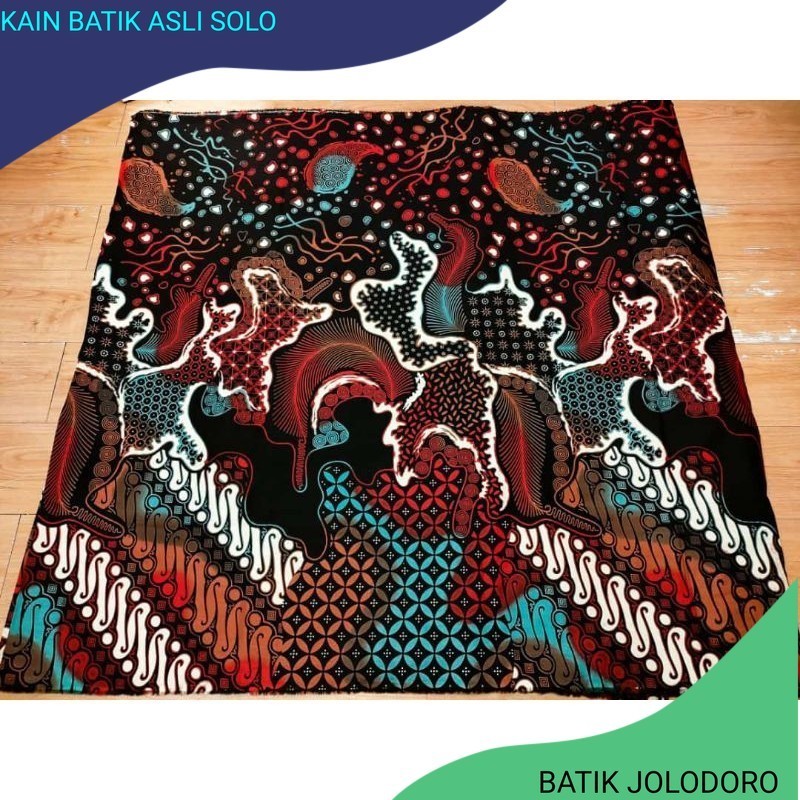 Kain Katun printing abstrak motif solo