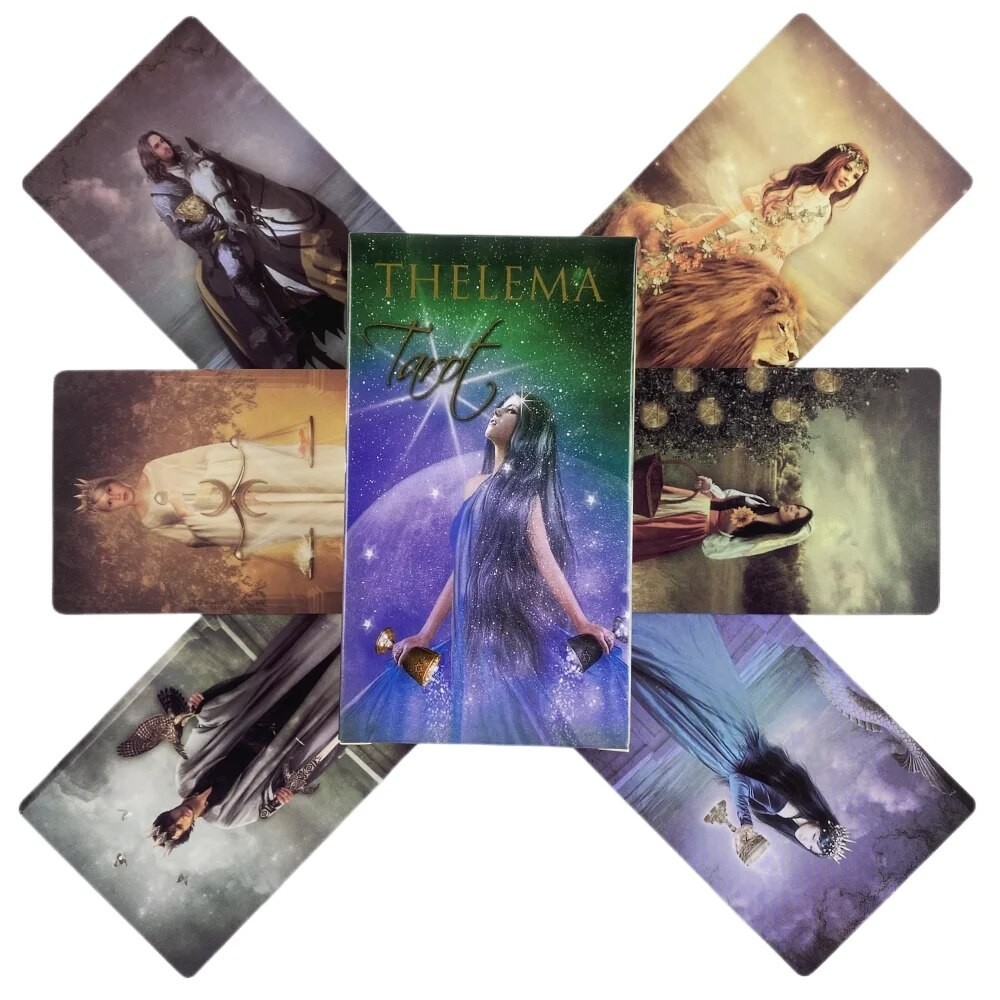 Thelema Tarot Cards Deck Oracle Divination Board Game Fun Fortune-telling Beginner Version Mysteriou
