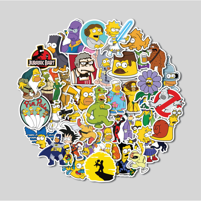 

STICKER PACK PARODY THE SIMPSON | STIKER TUMBLER LAPTOP KOPER HELM