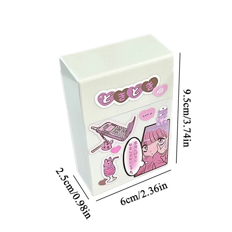 

INS White 3inch Kpop Photocard Storage Box Kpop Photocard Holder Photo Small Card Organizer School Stationery Desk Organizer Box